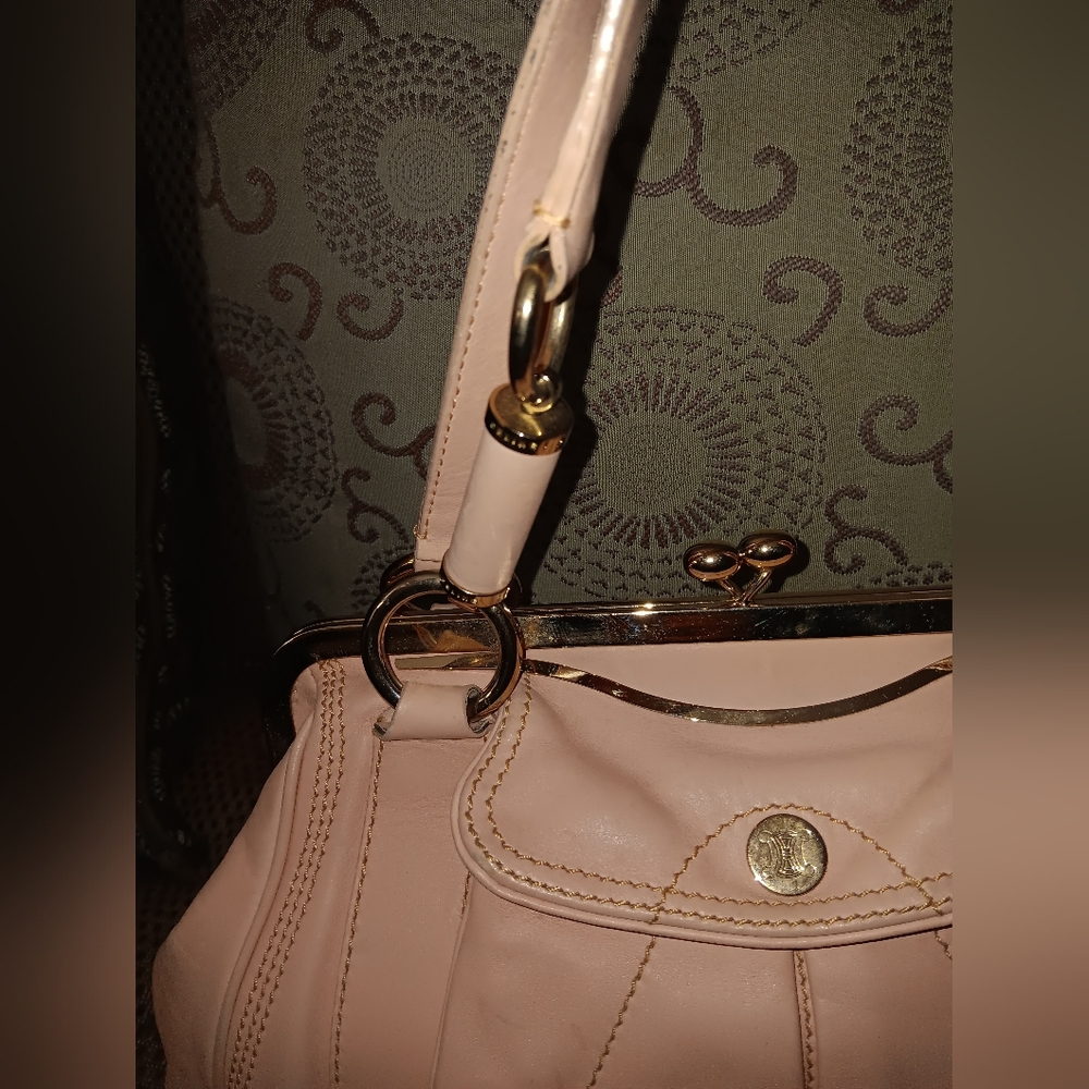 Celine vintage pink leather kisslock bag - Picture 2 of 9
